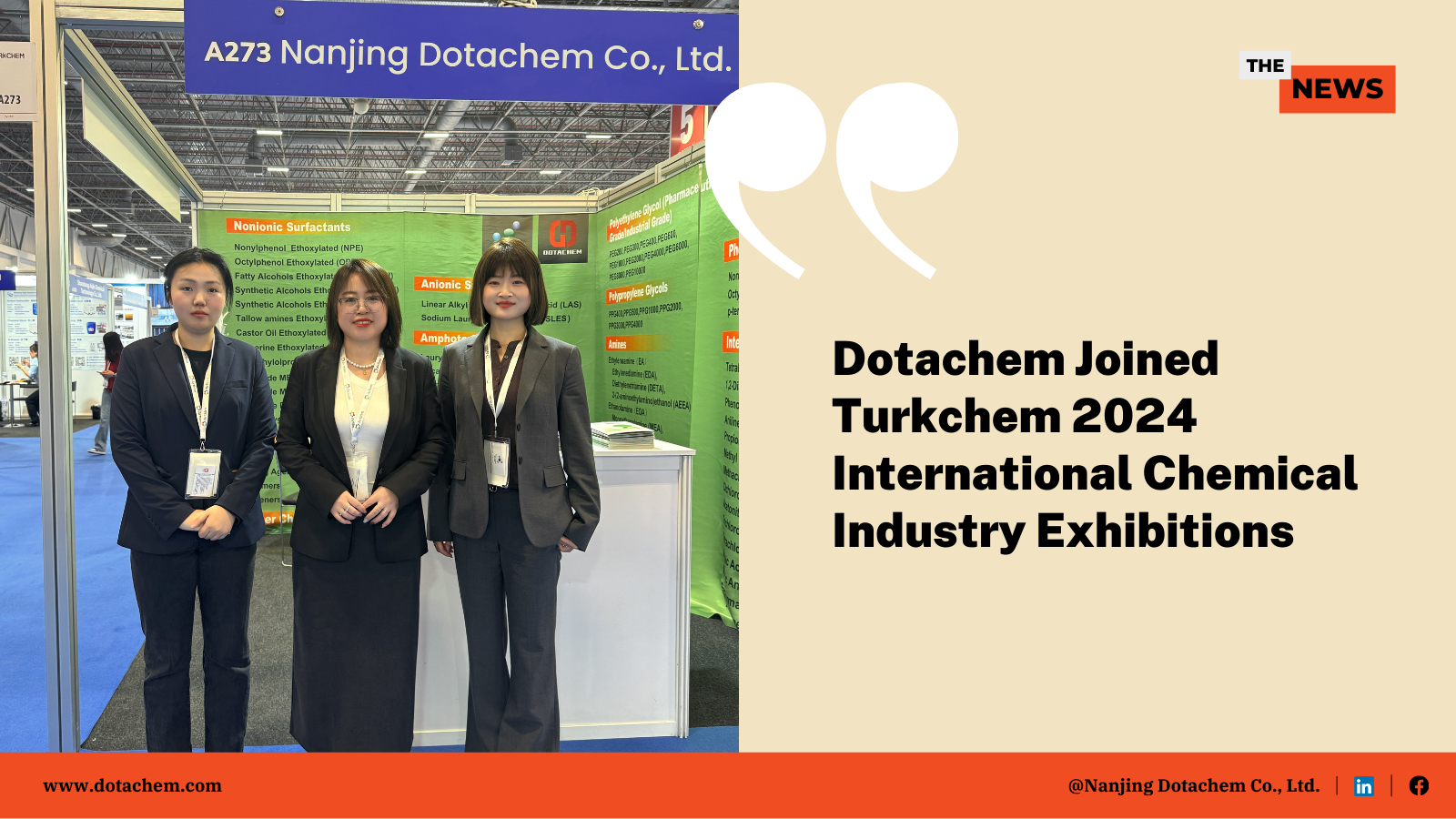 Dotachem présente au salon international de la chimie TURKCHEM Eurasia 2024